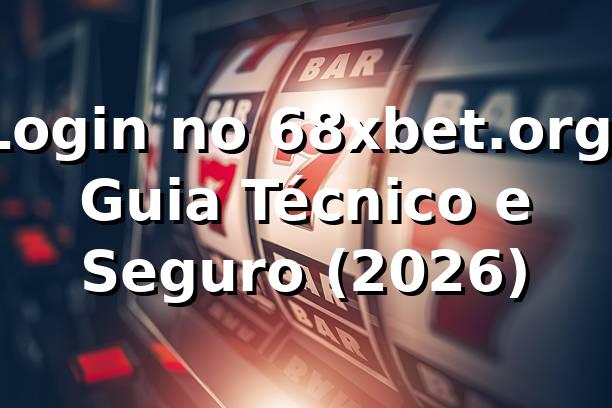 Login no 68xbet.org: Guia Técnico e Seguro (2026) 🎲